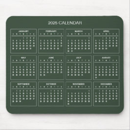 Enkel ännu Elegant 2025-kalender | Mousepad Musmatta