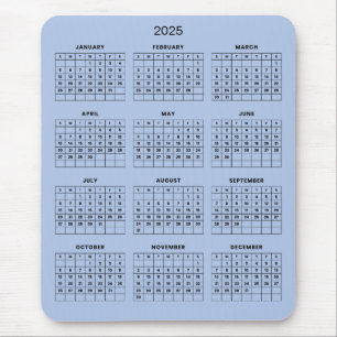 Enkel ännu Elegant 2025-kalender Mousepad Musmatta