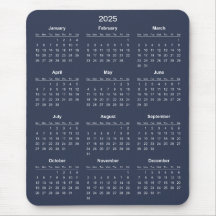 Enkel ännu Elegant 2025-kalender | Mousepad