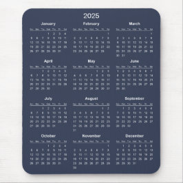 Enkel ännu Elegant 2025-kalender | Mousepad Musmatta