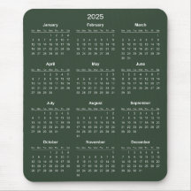 Enkel ännu Elegant 2025-kalender | Mousepad