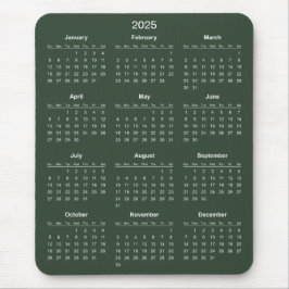 Enkel ännu Elegant 2025-kalender | Mousepad Musmatta