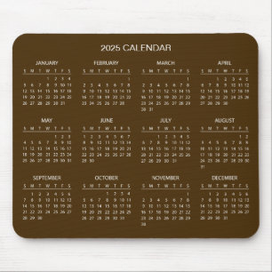 Enkel ännu Elegant 2025-kalender Mousepad Musmatta
