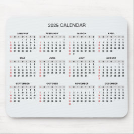 Enkel ännu Elegant 2025-kalender | Mousepad Musmatta