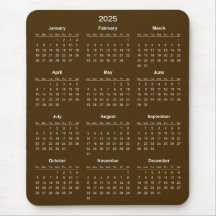 Enkel ännu Elegant 2025-kalender | Mousepad