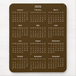 Enkel ännu Elegant 2025-kalender | Mousepad Musmatta
