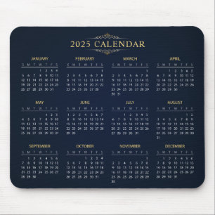 Enkel ännu Elegant 2025-kalender Mousepad Musmatta