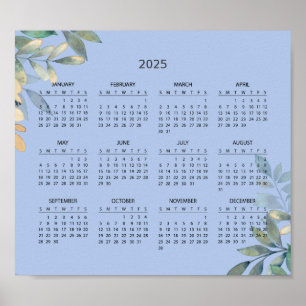 Enkel ännu Elegant 2025-kalender   Poster