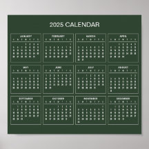 Enkel ännu Elegant 2025-kalender | Poster