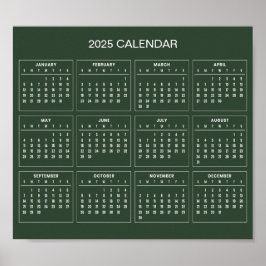 Enkel ännu Elegant 2025-kalender | Poster