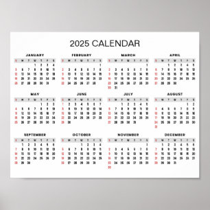 Enkel ännu Elegant 2025-kalender   Poster