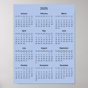 Enkel ännu Elegant 2025-kalender   Poster