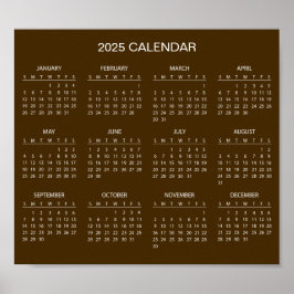 Enkel ännu Elegant 2025-kalender | Poster