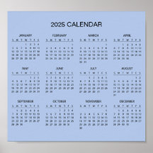 Enkel ännu Elegant 2025-kalender | Poster