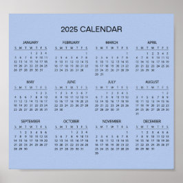 Enkel ännu Elegant 2025-kalender | Poster