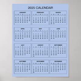 Enkel ännu Elegant 2025-kalender | Poster