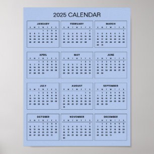 Enkel ännu Elegant 2025-kalender   Poster