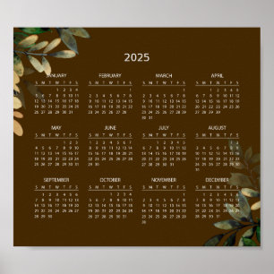 Enkel ännu Elegant 2025-kalender   Poster