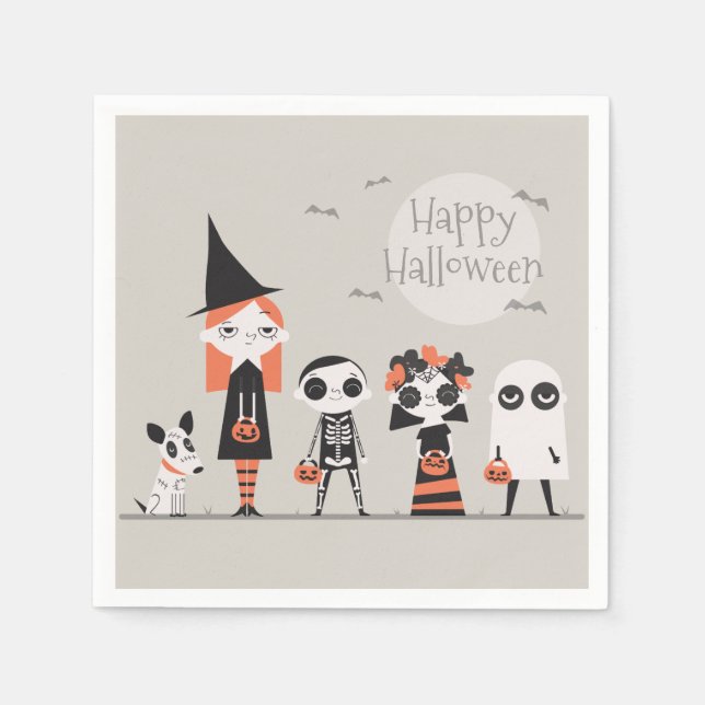 Enkel ännu Elegant Halloween | Napkin Pappersservett (Framsidan)