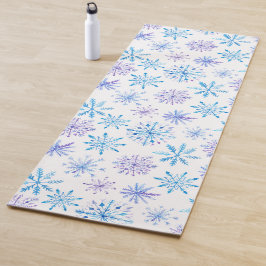 Enkel ännu Elegant Snöflingor | Yoga Mat