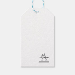 Enkel Anpassad Design Personlig Monogram Presentetikett
