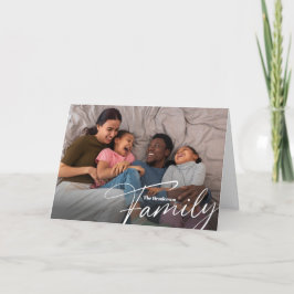 Enkel anpassad familjefoto helgkort