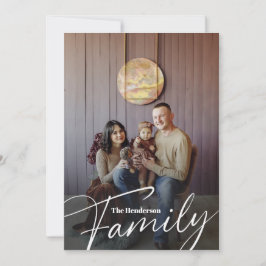 Enkel anpassad familjefoto kort