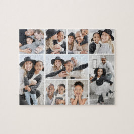 Enkel anpassad familjefotocollage pussel