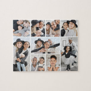 Enkel anpassad familjefotocollage pussel
