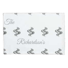 Enkel anpassad familjenamn svart och vitt