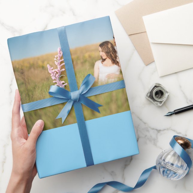 enkel anpassad färgglad blå glitter kast  presentpapper (Gifting)