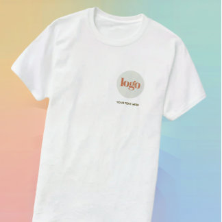 Enkel anpassad företagslogotyp & text för företag t shirt