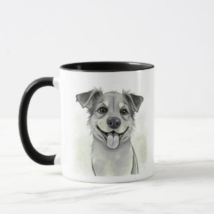Enkel anpassad husdjursfoto-mugg med namn mugg