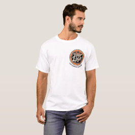 Enkel Anpassad Logotyp och Text Företag T Shirt