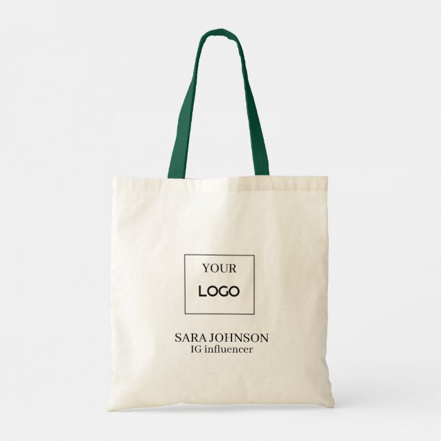 Enkel anpassad logotyp Totebag Tygkasse (Baksida)