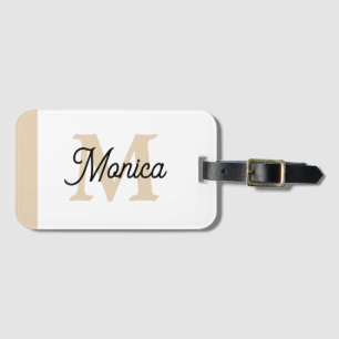 Enkel anpassad namnmonogram Modern Bagagebricka