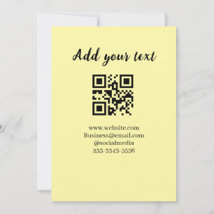 enkel anpassad QR-kod lägg till ditt namn text Kl Inbjudningar