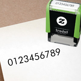 Enkel anpassad text med en rad och nummer självfärgande stämpel