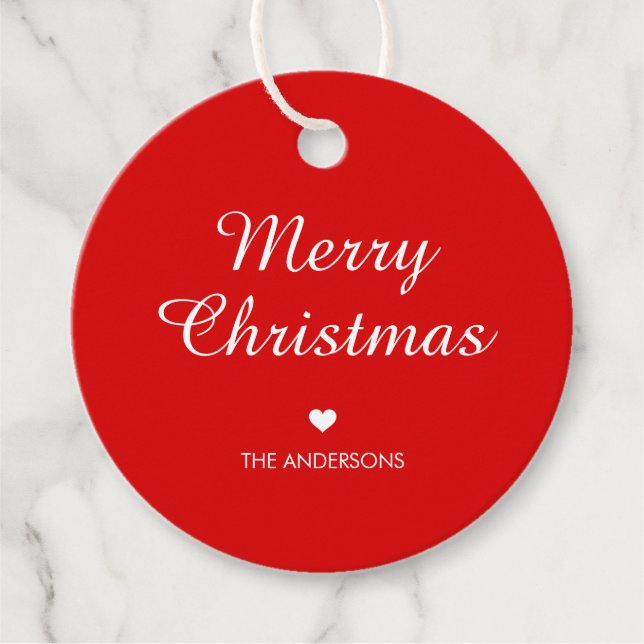 Enkel Anpassad text Minimal God Jul  Gåvor Etiketter (Framsida)