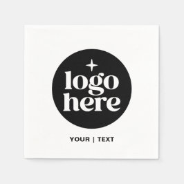 Enkel anpassad text och logotyp pappersservett