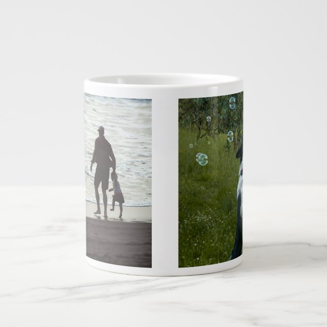 Enkel anpassad två foto jumbo mugg (Framsidan)