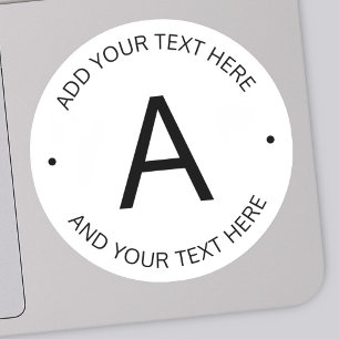 Enkel Anpassade   Genomskinlig med svart Klistermärken