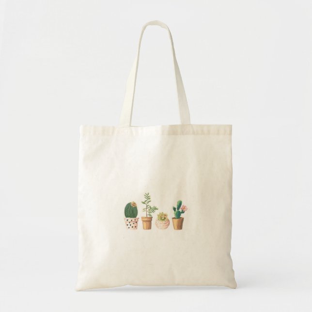 Enkel Anpassade Plant Tote Bag Tygkasse (Framsidan)