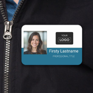 Enkel anpassning av Photo Logotyp Namn bricka - re Namnbricka