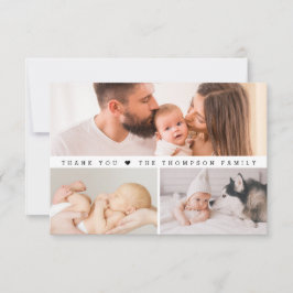 Enkel Anpassningsbar 3 Foton Samla babyskor Tack Kort