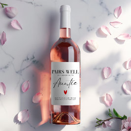 Enkel Anpassningsbar för avisering om Gravid i Ele Vinflaska Etikett