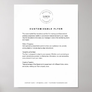 Enkel Anpassningsbar för Business logotyp-textwebb Poster