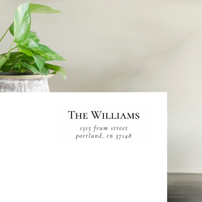 Enkel Anpassningsbar för Elegant, Namn och Returad Stämpel (Skapare uppladdad)