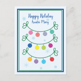 Enkel anpassningsbar för julpickleball vykort