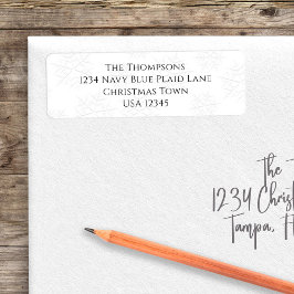 Enkel Anpassningsbar för Returadress av snöflingor Etikett